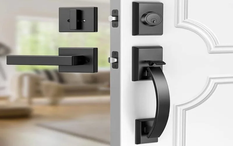 Front Door Pull Handle with Lock