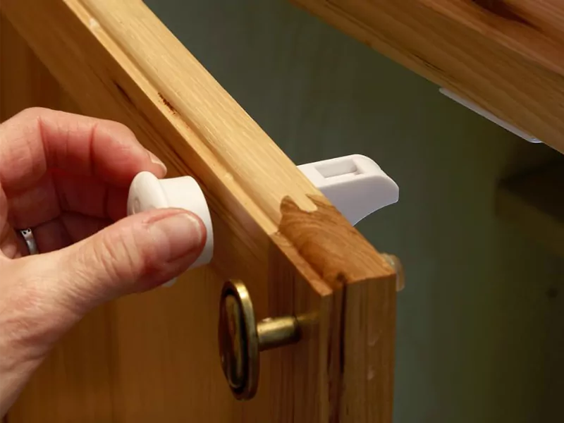 Installing a Lock on a Cabinet