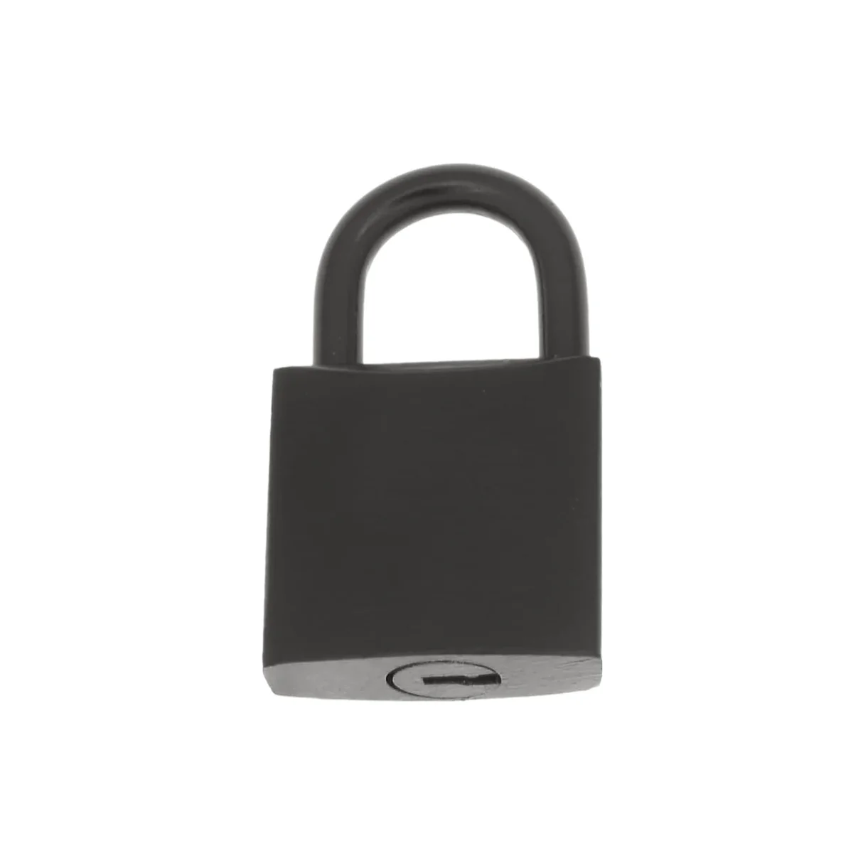 Black padlock for secure outdoor and indoor use